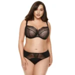 Semi Sheer Bikini Panty Gorteks Pamela Black - Alluring Low Rise Lace Panty - Image 12