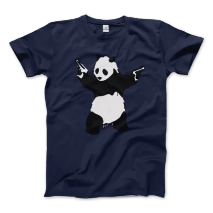 Banksy Pandamonium Armed Panda Artwork T-Shirt | Unique Streetwear