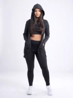 Athletic Fitted Zip-Up Hoodie Jacket with Pockets - Ultimate Comfort and Style