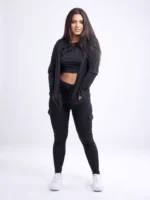 Athletic Fitted Zip-Up Hoodie Jacket with Pockets - Ultimate Comfort and Style - Image 3