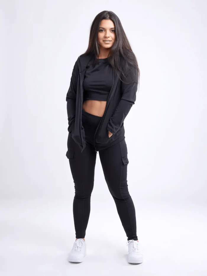 Athletic Fitted Zip-Up Hoodie Jacket with Pockets - Ultimate Comfort and Style - Image 3
