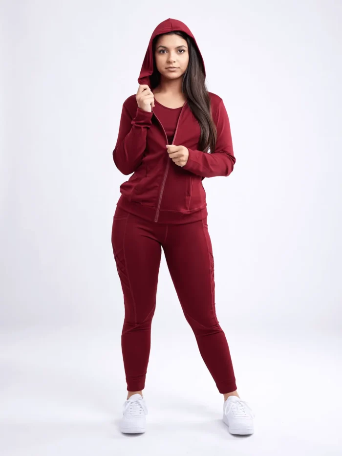 Athletic Fitted Zip-Up Hoodie Jacket with Pockets - Ultimate Comfort and Style - Image 8