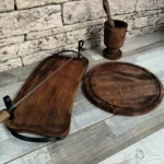 Premium Barbecue Grilling Set with Serving Tray, Cutting Wood Board, and Mortar for Crushing Spices - Elevate Your BBQ Experience