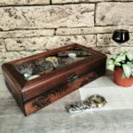 Handmade 6 Slot Watch Box Glass Display - Lichtenberg Wood Case | Ideal Boyfriend Birthday Gift