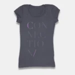 Women's Subtle Intentions #7 T-Shirt - Charcoal Gray with Violet Accents | 100% Cotton Comfort
