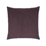 Elegant Taupe Soft Rib Cushion Cover - 45x45 cm, Corduroy Texture with Invisible Zipper