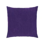 Elegant Soft Rib Purple Cushion Cover - Double-Sided Print, 45x45 cm, Square Shape