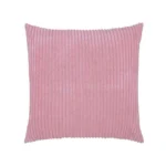 Elegant Pink Soft Rib Cushion Cover - 45x45 cm, Square, Corduroy with Double-Sided Print