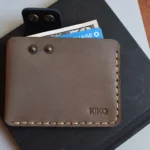 Slim Leather Card Wallet with Button Flap - Perfect for Cards and Cash