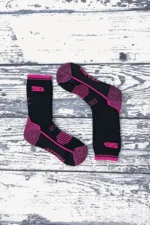 2 Pairs of Ladies Durable Cotton Hiking Socks with Arch Support & Reinforced Cushioned Heel for Outdoor Adventures - Image 4