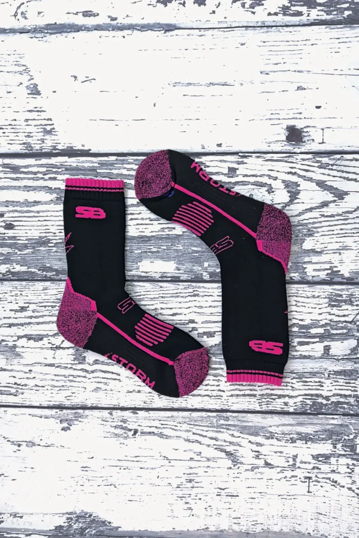 2 Pairs of Ladies Durable Cotton Hiking Socks with Arch Support & Reinforced Cushioned Heel for Outdoor Adventures - Image 4