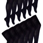 12 Pairs Girls Opaque School Uniform Tights - Soft Cotton Rich, Comfort Fit - Ages 3-12 - 3 Colors