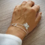 Silver Double Chain Butterfly Bracelet | Sterling Silver 925 | Swarovski Crystal - Elegant & Durable