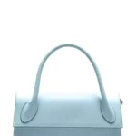 Anna Luchini Crossbody Bag - Celeste Blue, 100% Cow Leather, Adjustable Strap, Spacious & Stylish