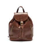Anna Luchini SS23 Marrone Leather Backpack - Stylish & Functional with Adjustable Straps & Interior Zip Pocket