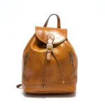 Anna Luchini Cognac Leather Backpack - Stylish & Versatile SS23 | AL 3053