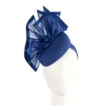 Bespoke Royal Blue Winter Racing Fascinator - Handcrafted Elegance by Fillies Collection