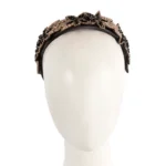 Luxurious Black and Gold Puffy Headband by Max Alexander | Limited Edition, Made in Australia