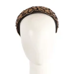 Luxurious Black and Gold Puffy Headband by Max Alexander - Limited Edition, Made in Australia