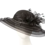 Elegant Black Mother of the Bride Hat - Custom Made in Any Color | Perfect for Weddings & Special Occasions