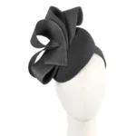 Elegant Black Pillbox Winter Fascinator - Perfect for Race Day & Special Occasions | Fillies Collection