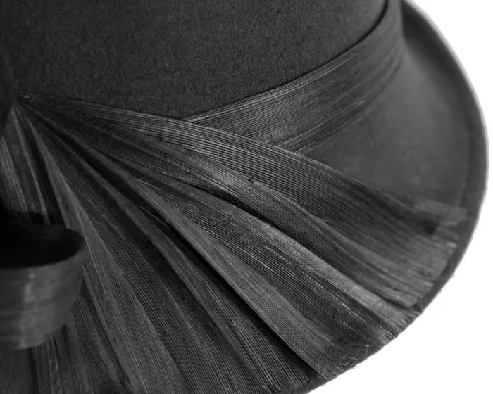 Elegant Black Winter Fashion Felt Fedora Hat - Fillies Collection F686 | Perfect for Special Occasions - Image 5