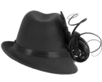 Elegant Black Winter Fashion Felt Fedora Hat - Fillies Collection F686 | Perfect for Special Occasions - Image 6