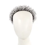 Stylish Black & White Crystal Headband - Elegant Design by Cupids Millinery CU596 | Glamorous Accessory for Any Occasion