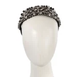 Elegant Black and White Crystal Headband by Cupids Millinery - Perfect for Racing Outfits | Luxurious Fashion Accessory