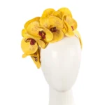 Bespoke Yellow Orchid Flower Headband - Fillies Collection S391 | Handmade, Realistic, Unique Design