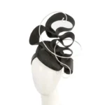 Elegant Black & White Racing Fascinator - Fillies Collection | Perfect for Melbourne Cup & Derby Day