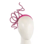 Elegant Bespoke Sculptured Fuchsia Fascinator by Cupids Millinery - Perfect for Racing Events & Special Occasions
