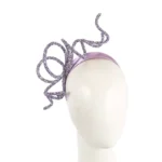 Elegant Bespoke Sculptured Lilac Fascinator by Cupids Millinery - Perfect for Racing Events