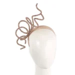 Elegant Bespoke Sculptured Gold Fascinator by Cupids Millinery - Perfect for Races & Special Events | Made in Australia