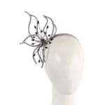 Elegant Bespoke Silver Fascinator by Cupids Millinery - Handmade in Australia | Perfect for Special Occasions