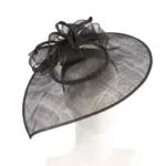 Elegant Black Sinamay Fascinator Hat by Max Alexander - Spring Racing Essential