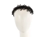 Elegant Black Pearl & Crystal Fascinator Headband by Cupids Millinery - Ideal for Special Occasions & Racing Events