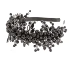 Elegant Black Pearl & Crystal Fascinator Headband by Cupids Millinery - Ideal for Special Occasions & Racing Events - Image 2
