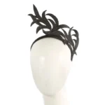 Elegant Black Lace Crown Fascinator Headband by Max Alexander - Ideal for Spring Racing & Special Events