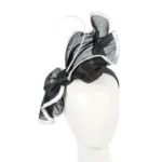 Elegant Black & White Racing Fascinator by Fillies Collection - Perfect for Derby Day