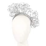 Elegant Bespoke Silver Wire Fascinator - Handcrafted by Fillies Collection in Melbourne
