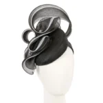 Elegant Black and White Racing Fascinator by Fillies Collection Perfect for Derby Day