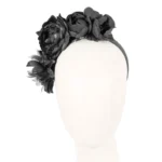 Elegant Black Flower Headband by Max Alexander - Perfect for Racing Events & Special Occasions