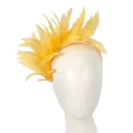 Elegant Yellow Feather Fascinator Headband by Max Alexander - Perfect for Racing Events & Special Occasions