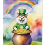 Akita St Patrick's Day House Flag - Double-Sided, Heavy Duty Polyester, 28x40 Inches