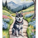 Alaskan Klee Kai Spring Garden Flag | Weatherproof, Double-Sided Outdoor Decor | Made in USA