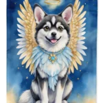 Alaskan Klee Kai Christmas House Flag - Large Double-Sided Decorative Sleeve Flag, 28 x 40 Inches, Heavy Duty Polyester