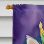 Alaskan Klee Kai Mardi Gras House Flag - Dual-Sided, Large 28x40 Inch Outdoor Decorative Flag - Image 3