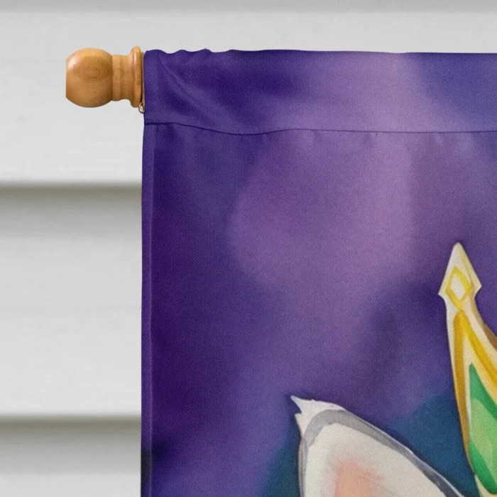 Alaskan Klee Kai Mardi Gras House Flag - Dual-Sided, Large 28x40 Inch Outdoor Decorative Flag - Image 3