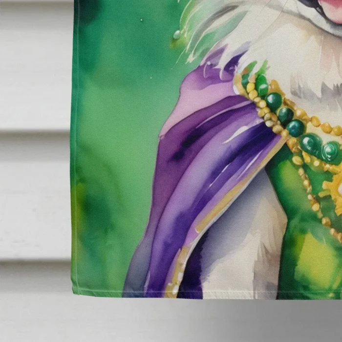 Alaskan Klee Kai Mardi Gras House Flag - Dual-Sided, Large 28x40 Inch Outdoor Decorative Flag - Image 4